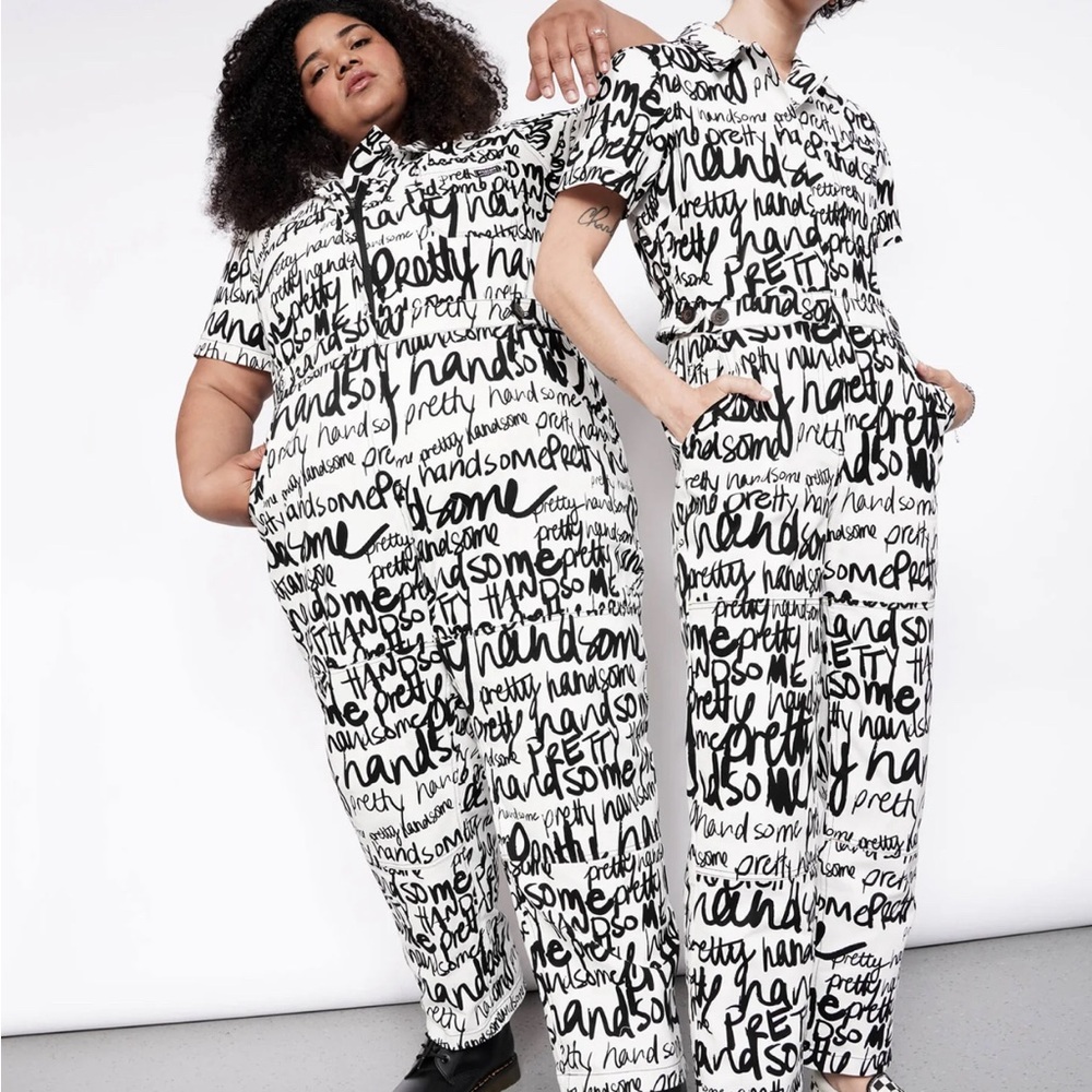 Wildfang Essential High-waisted Coveralls “Pretty Handsome” Large NWT